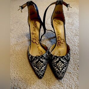 Sam Edelman Black and White Patterned Heels